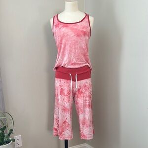This is J Bamboo Pyjama Set Pink Tie Dye Sz XS